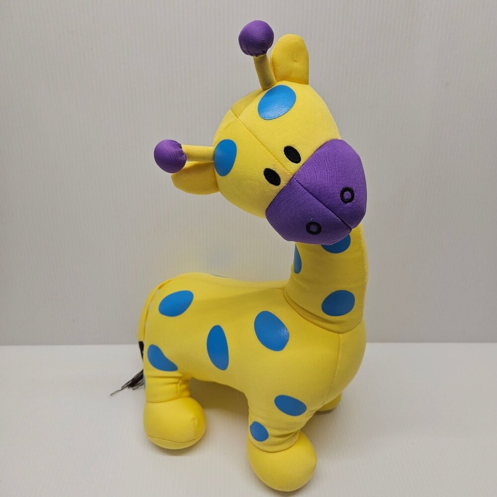 Wishpets Squeezhies Yellow and Blue Spotted Giraffe Microbeads Plush Toy 15 Inch